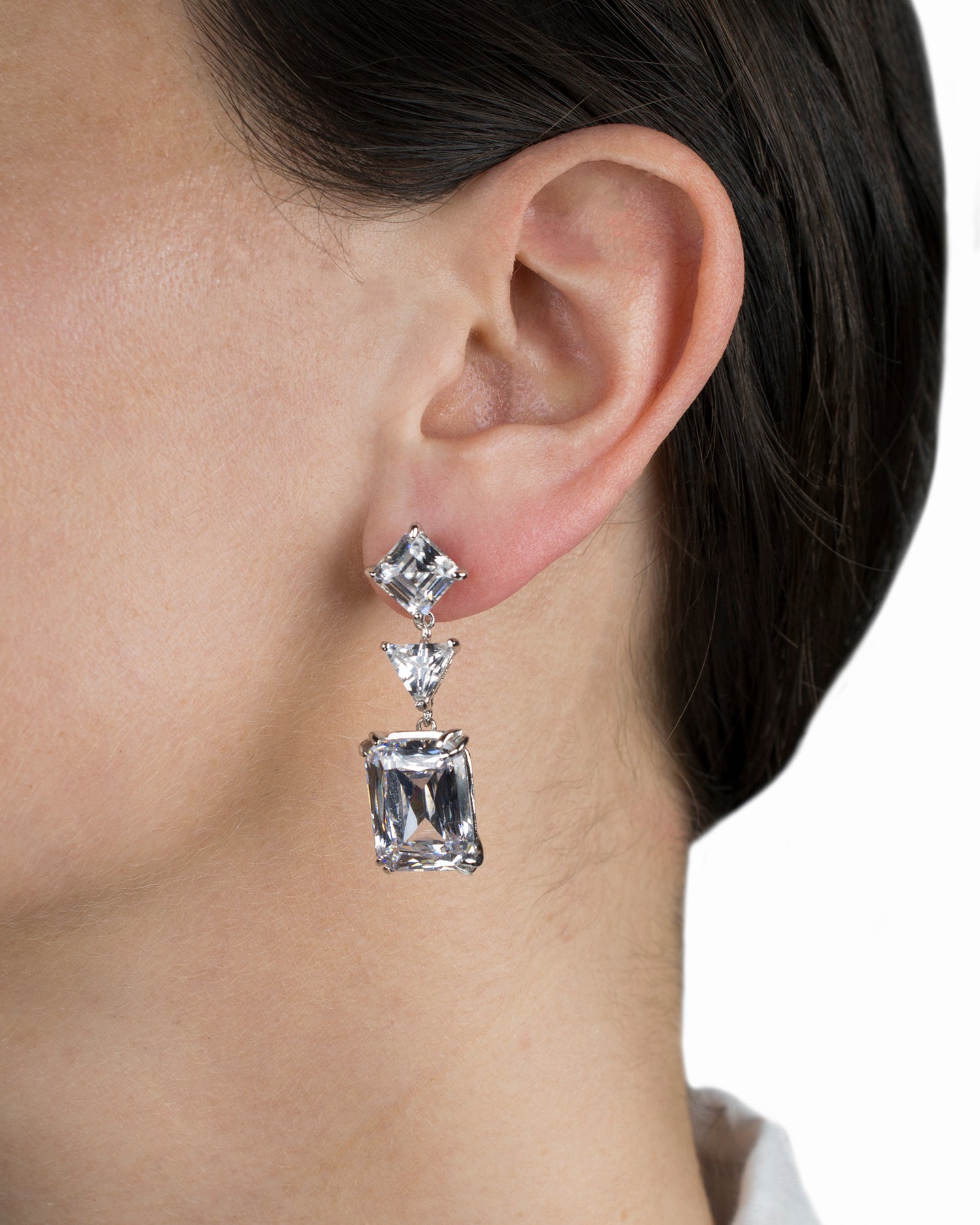 Cubic Zirconia Drop Earrings