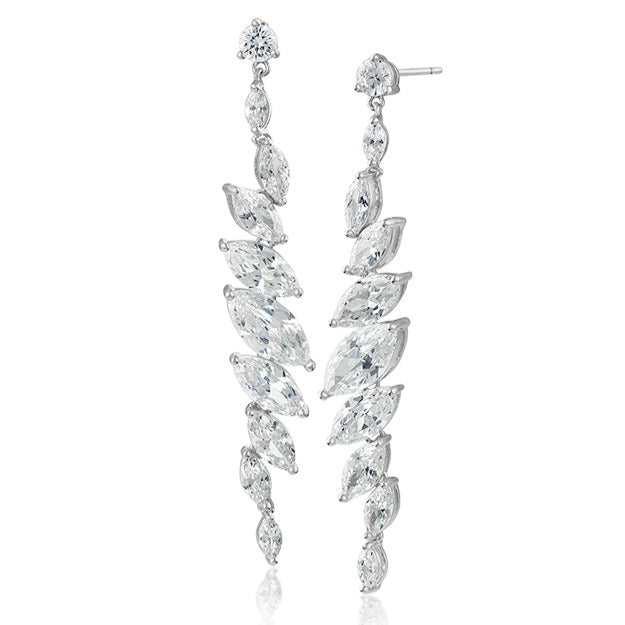 Marquise Linear Drop Earrings