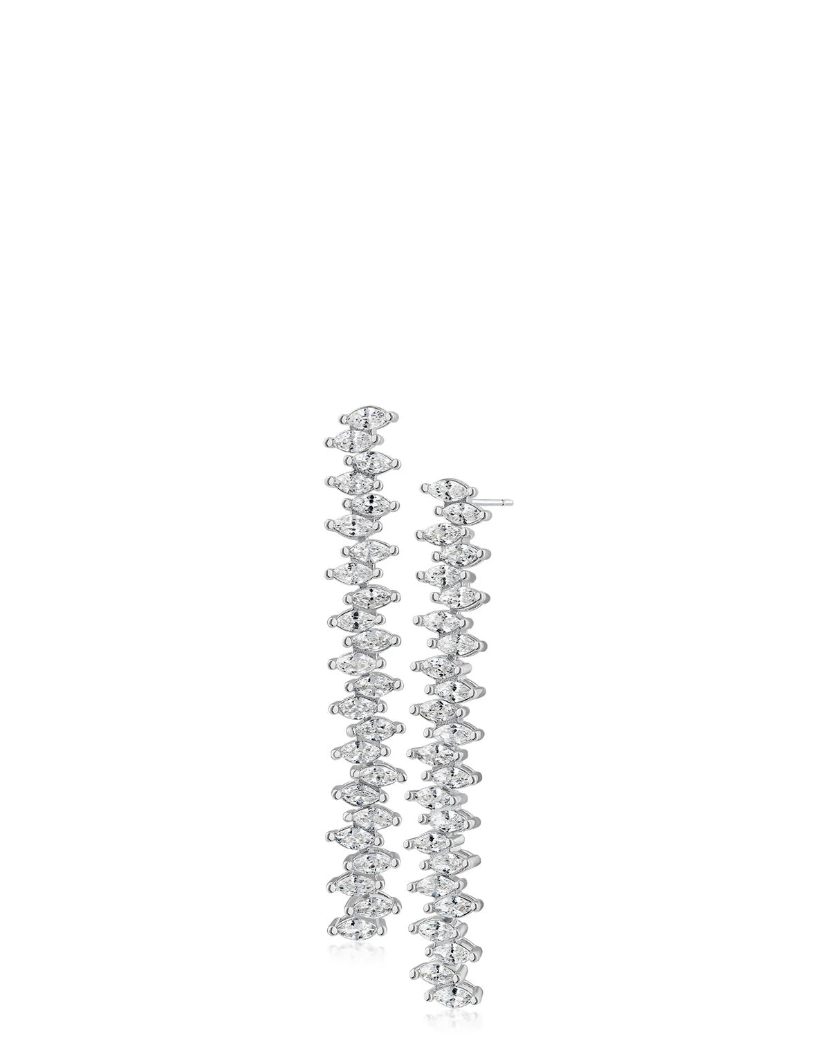 Marquise CZ Zigzag Earrings