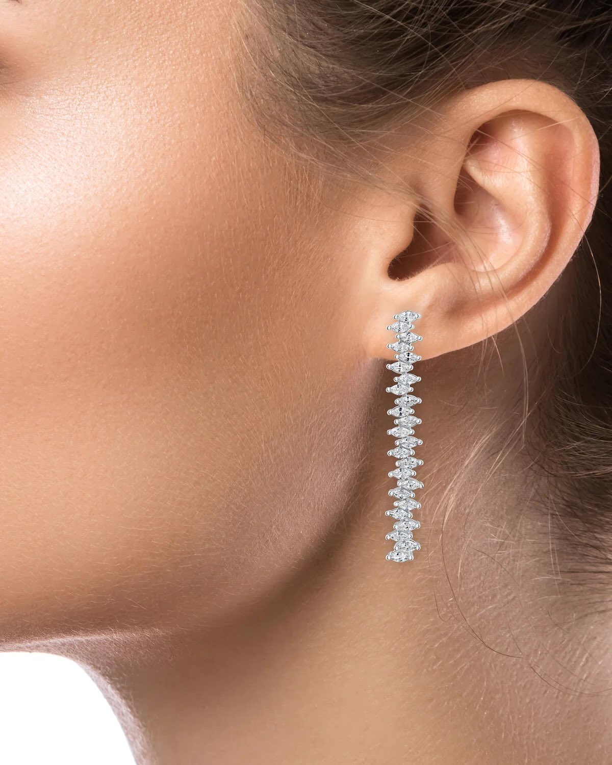 Marquise CZ Zigzag Earrings