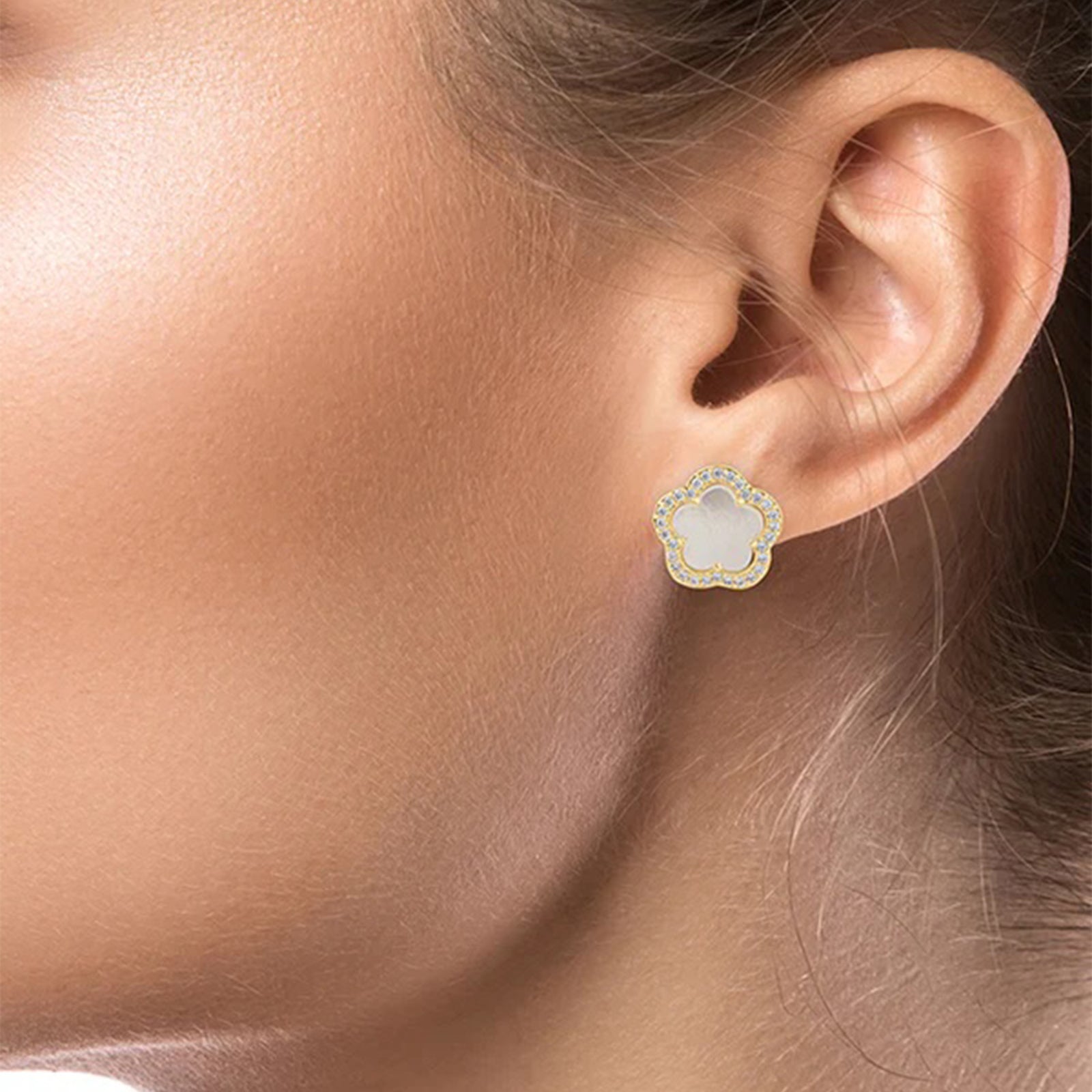 Clover and Pave Studs