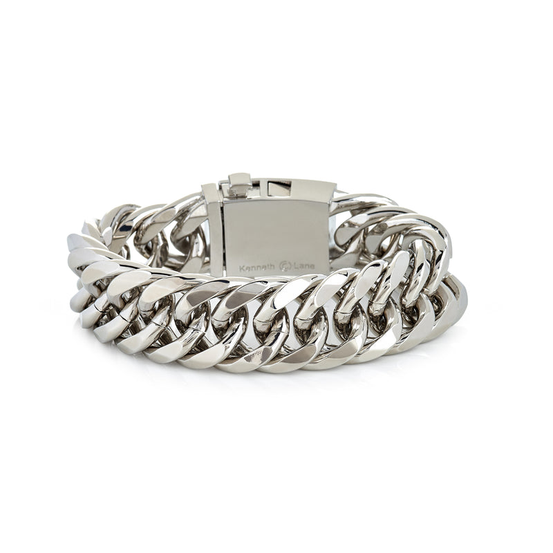 Silver Braided Chain Bracelet