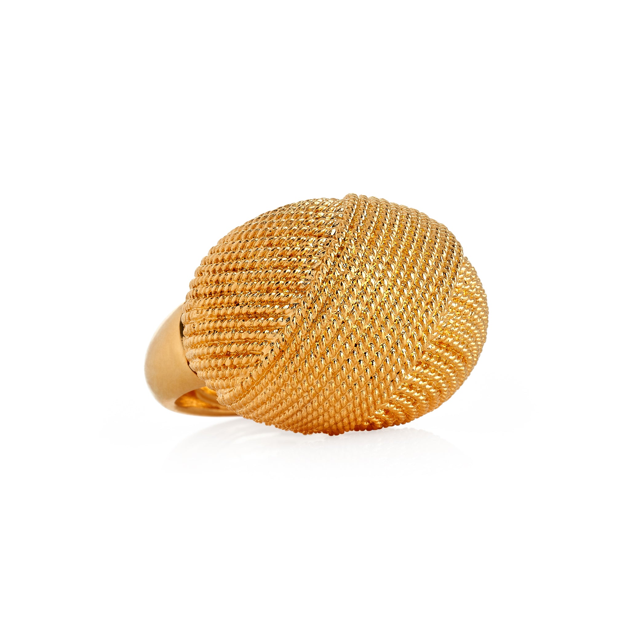 Textured Gold Adjustable Ring