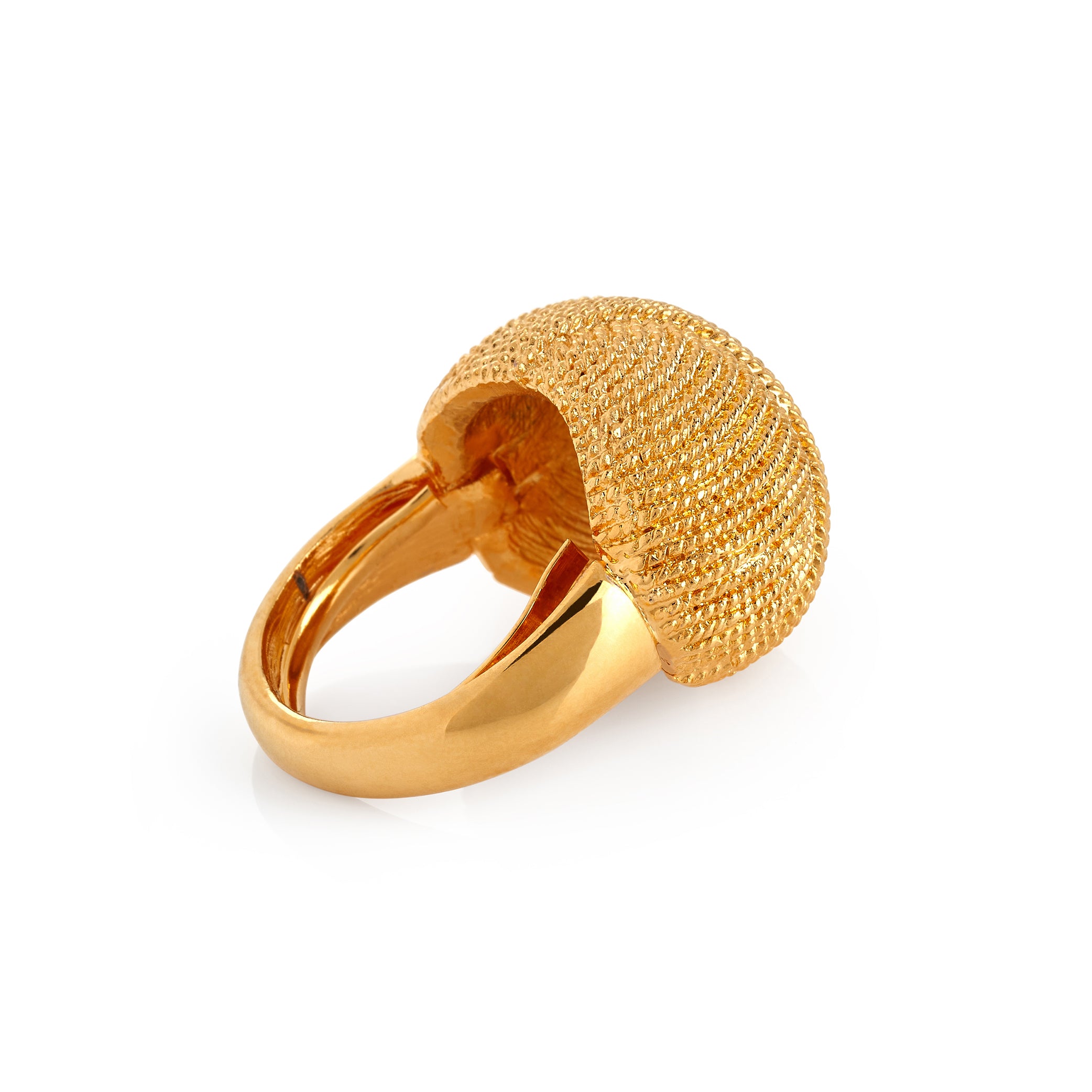 Textured Gold Adjustable Ring