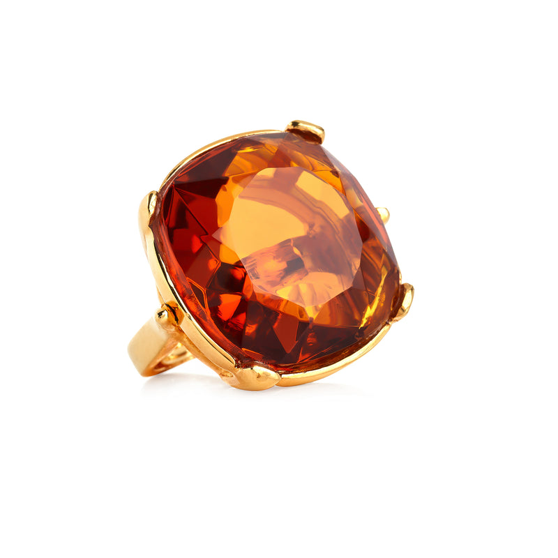 Golden Topaz Cocktail Ring