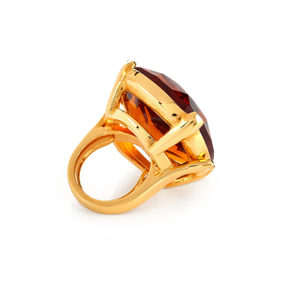 Golden Topaz Cocktail Ring