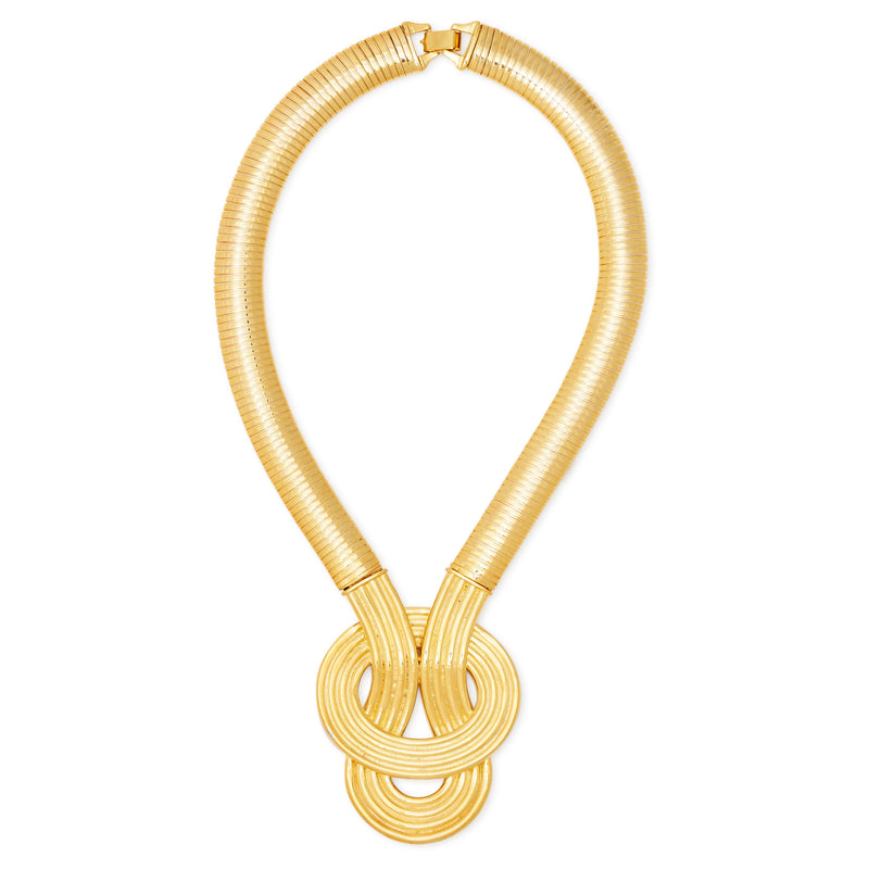 Gold Swirl Pendant Necklace