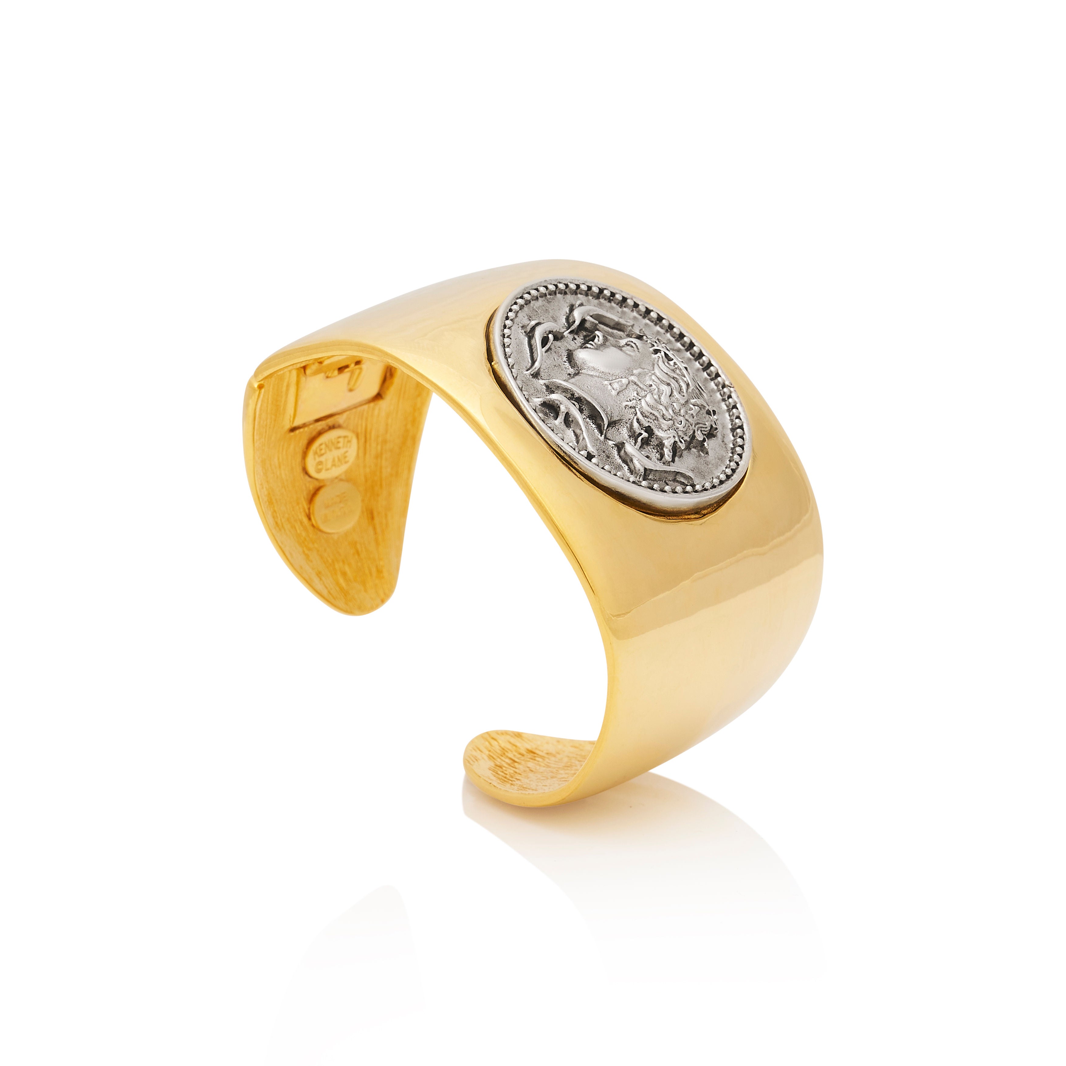 Polished Gold Coin Cuff