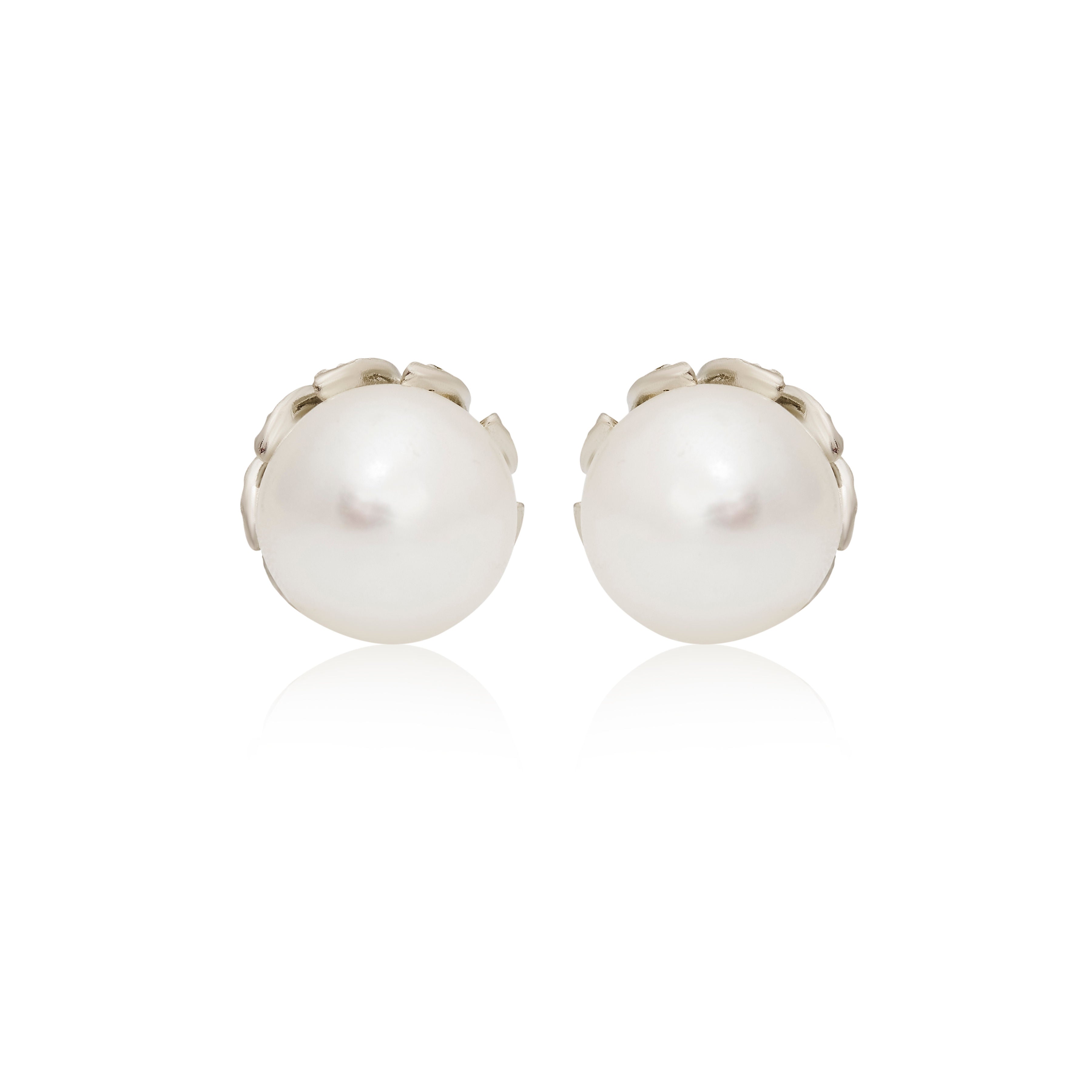 Pearl Flowerbud Earrings