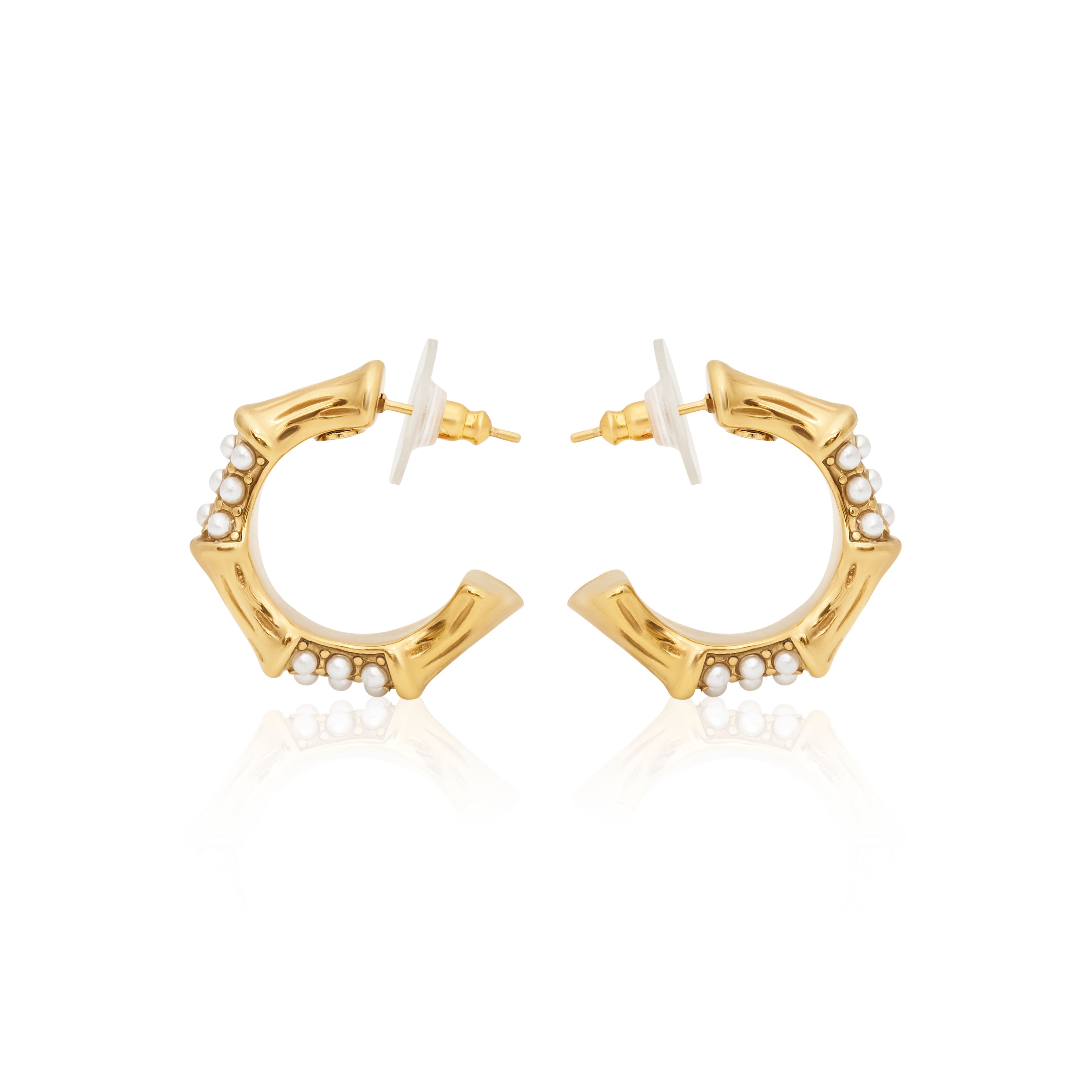 Mini Bamboo Hoop Earrings