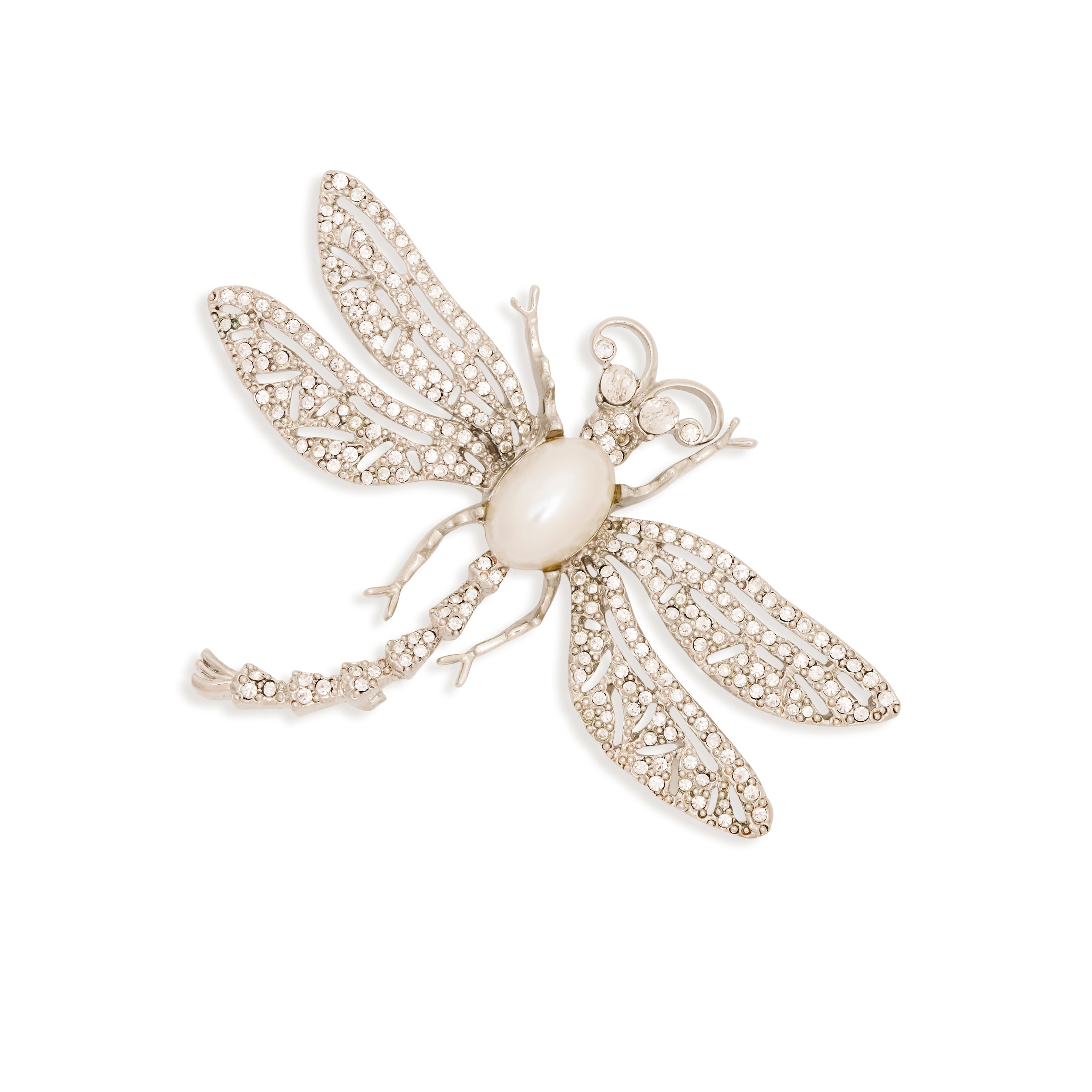 Crystal Dragonfly Pin