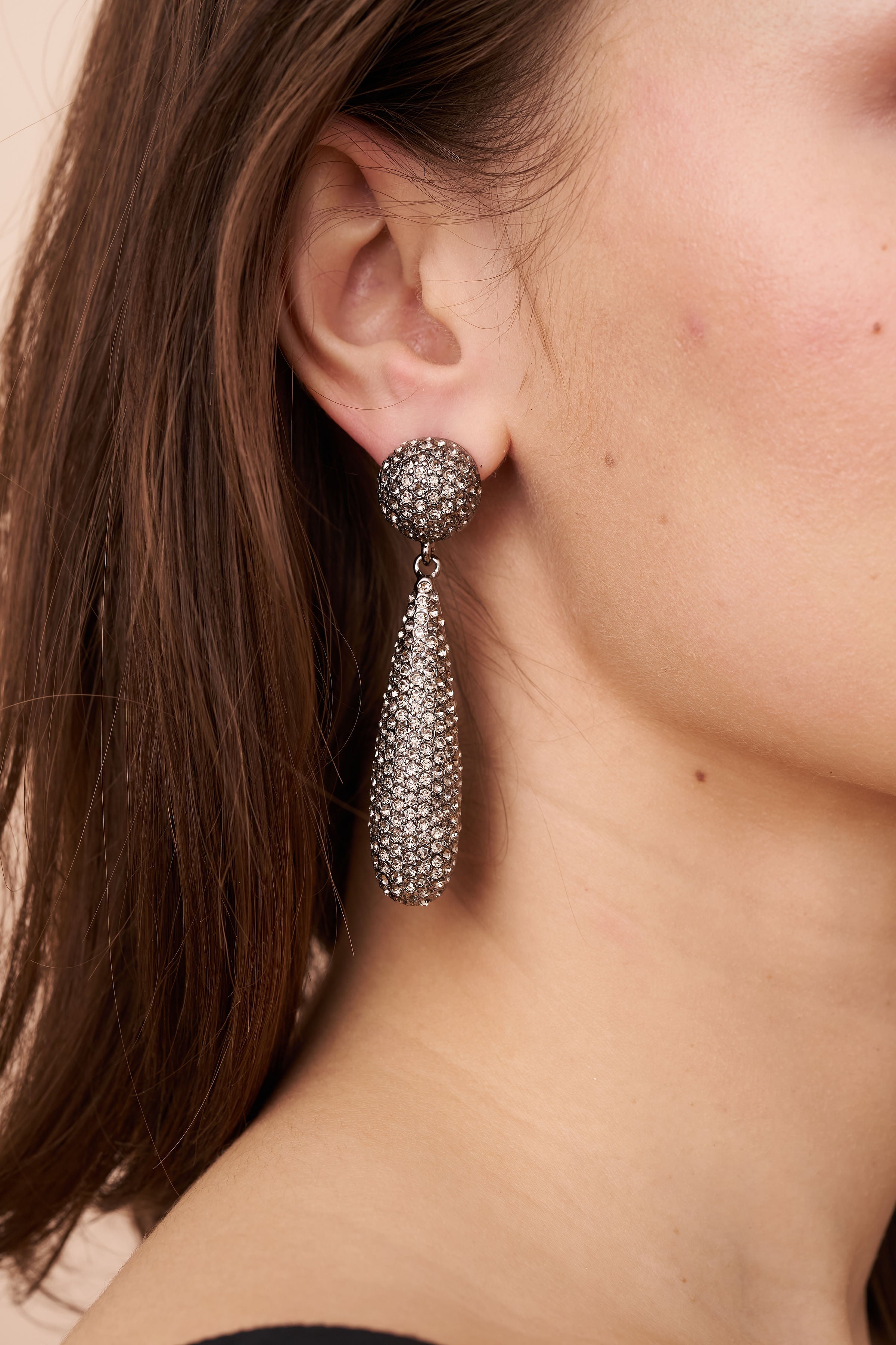 Black Diamond Pave Earrings