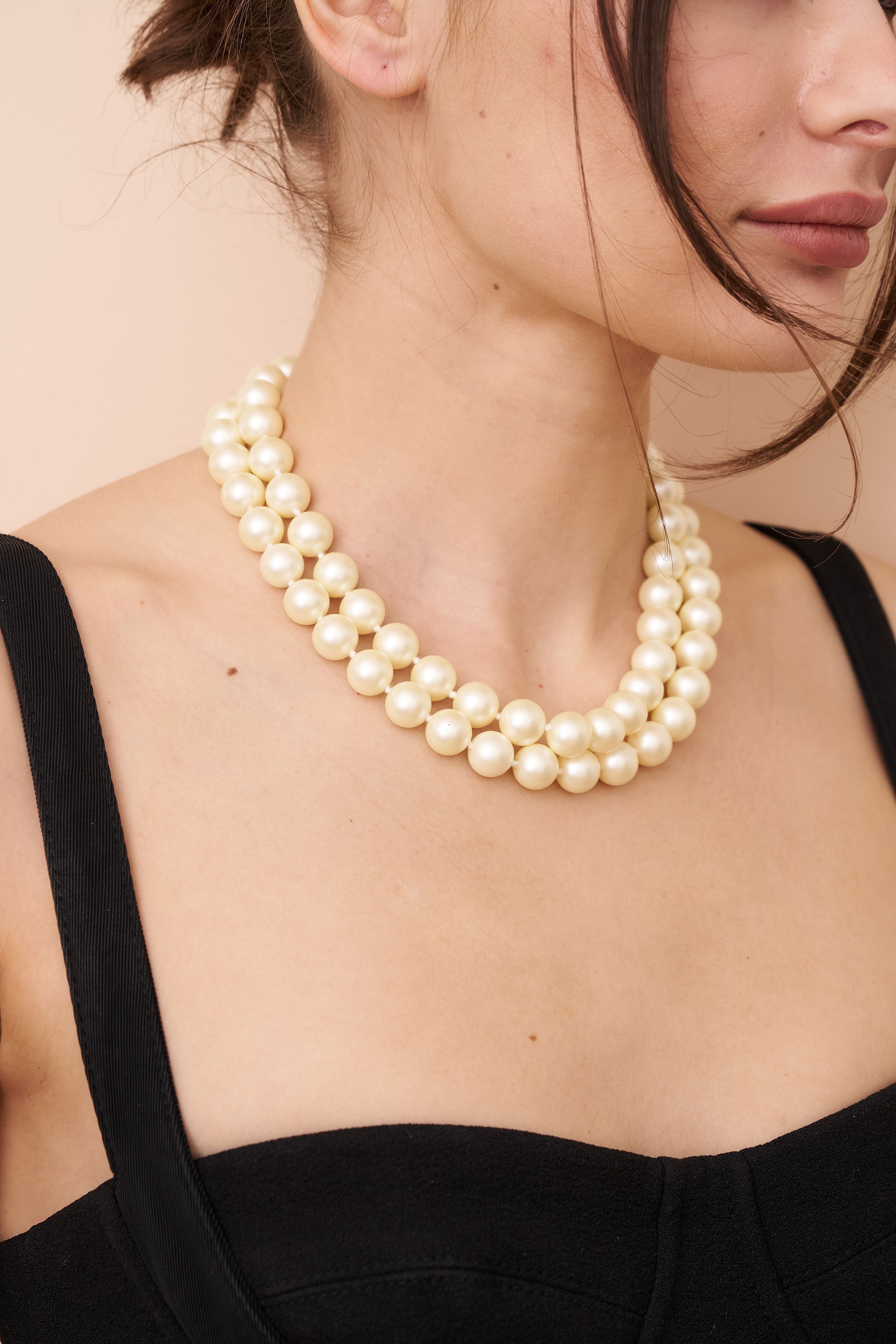 Double Row Pearl Necklace