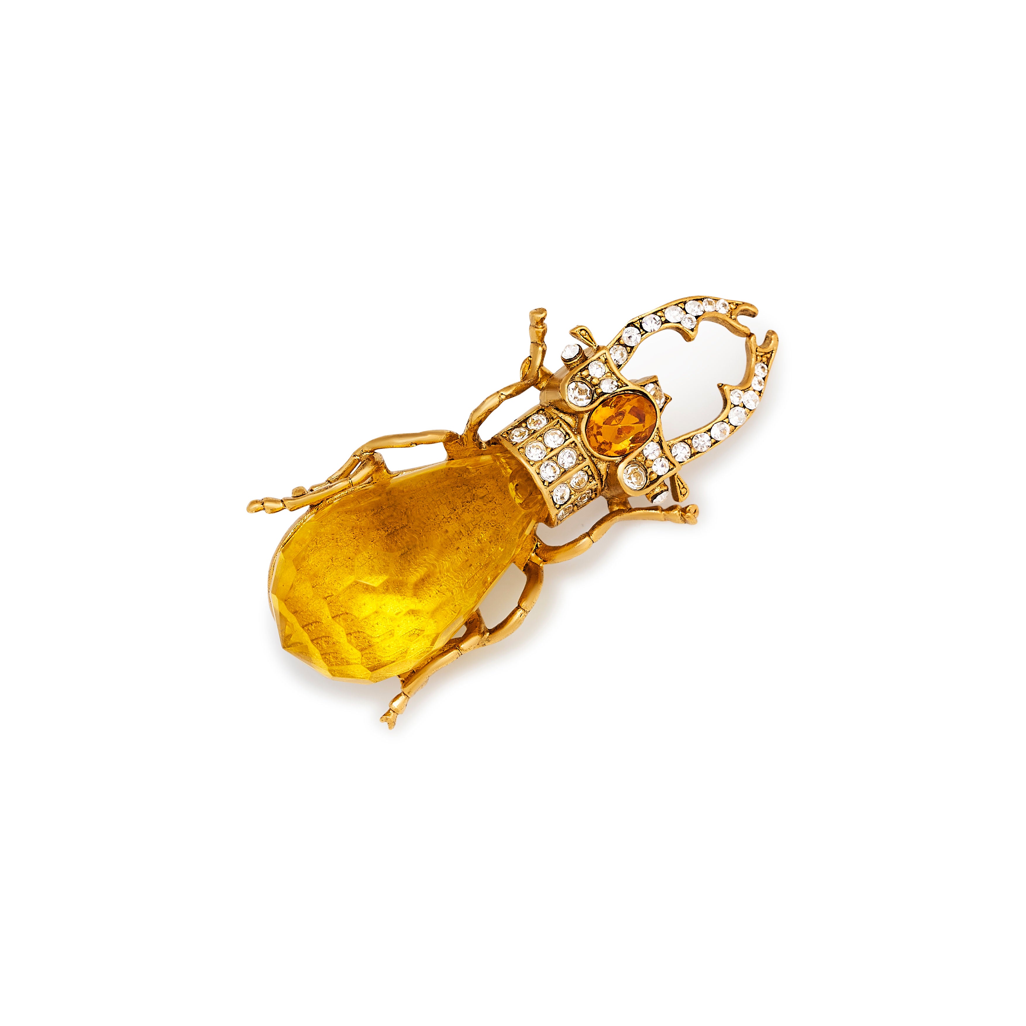 Topaz Scarab Beetle Pin