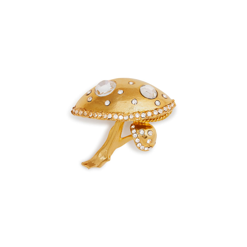 Crystal Mushroom Pin