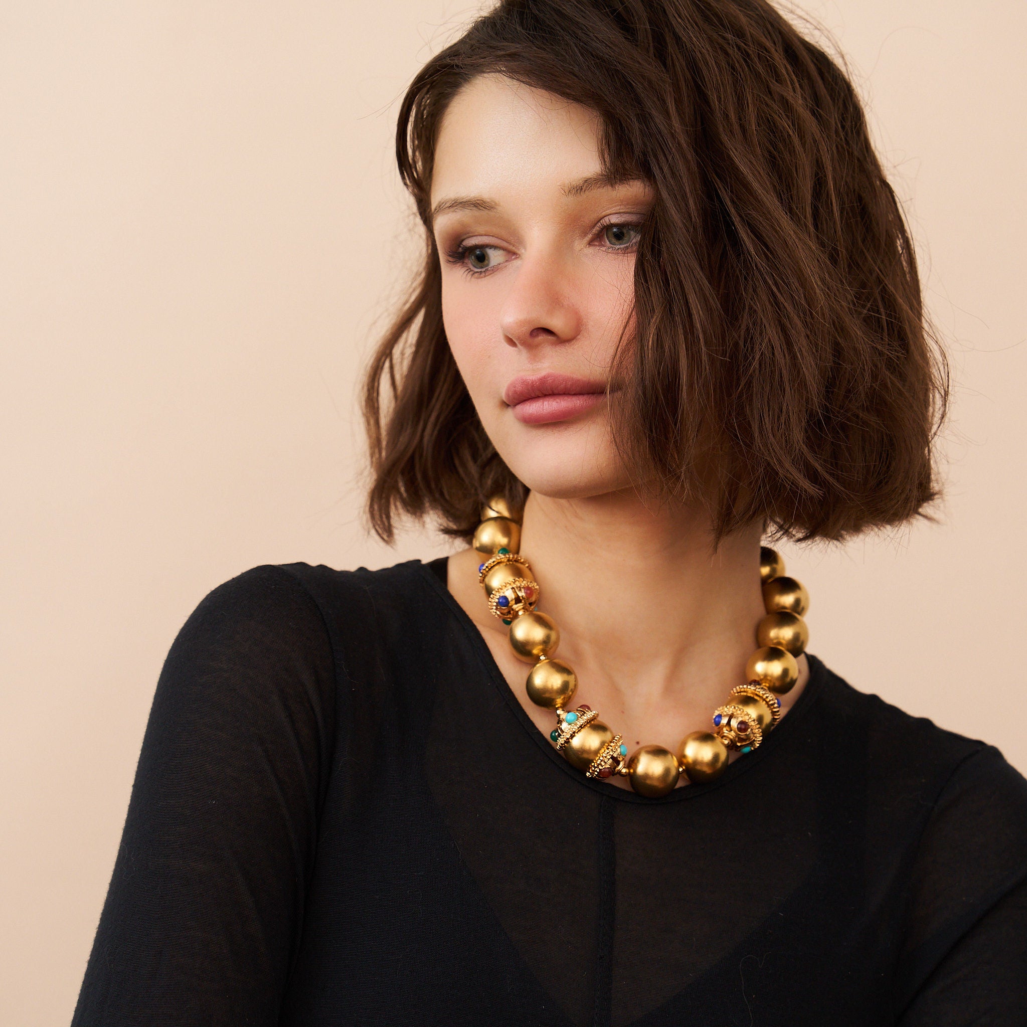 Jeweled Cabochon Necklace