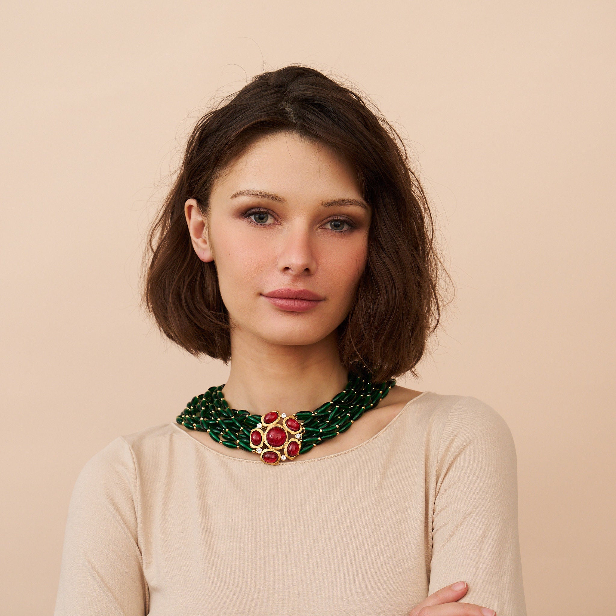 Emerald Bead Necklace