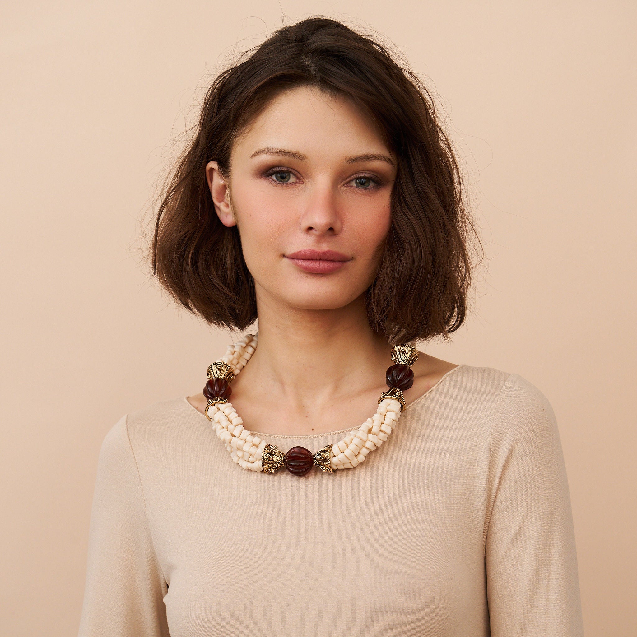 Ivory Chips Statement Necklace