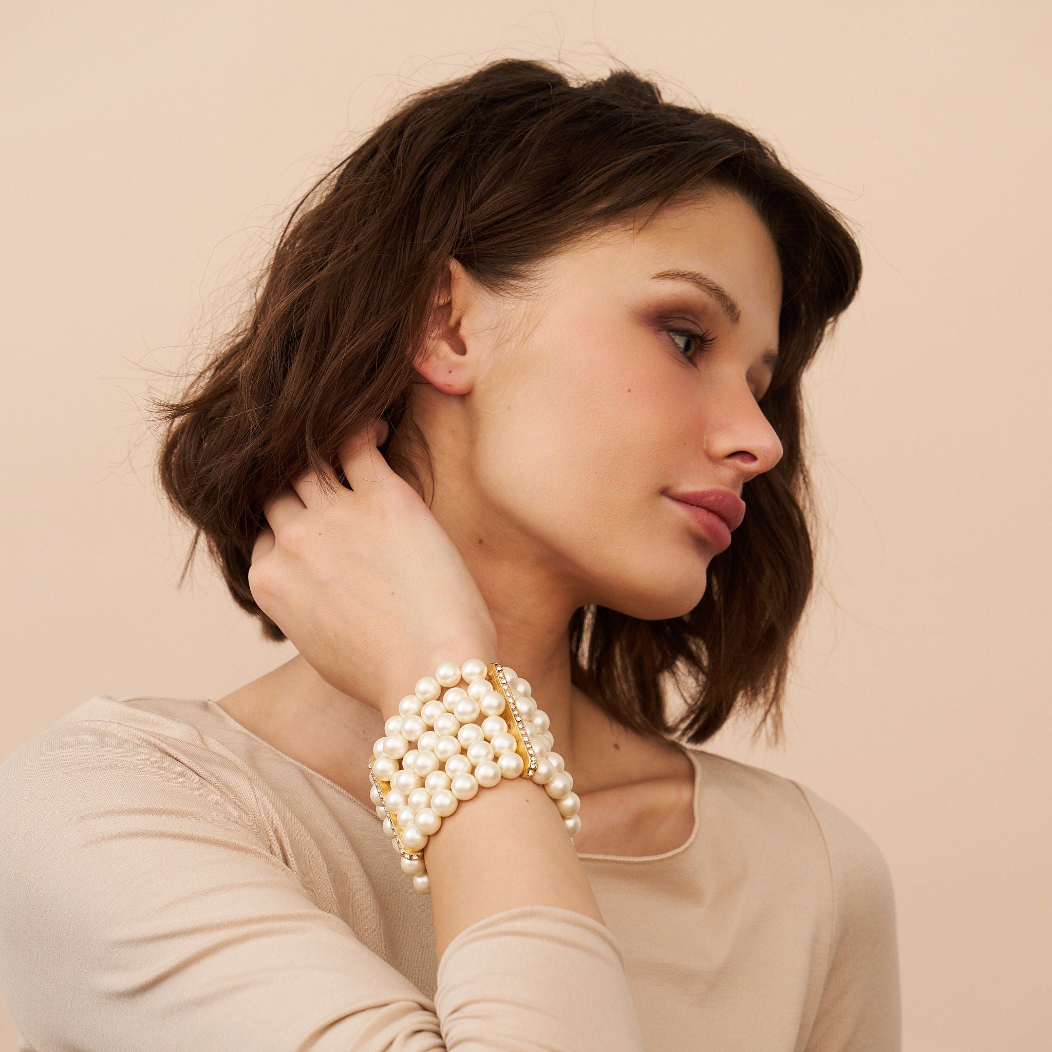 Six Row Pearl Bracelet