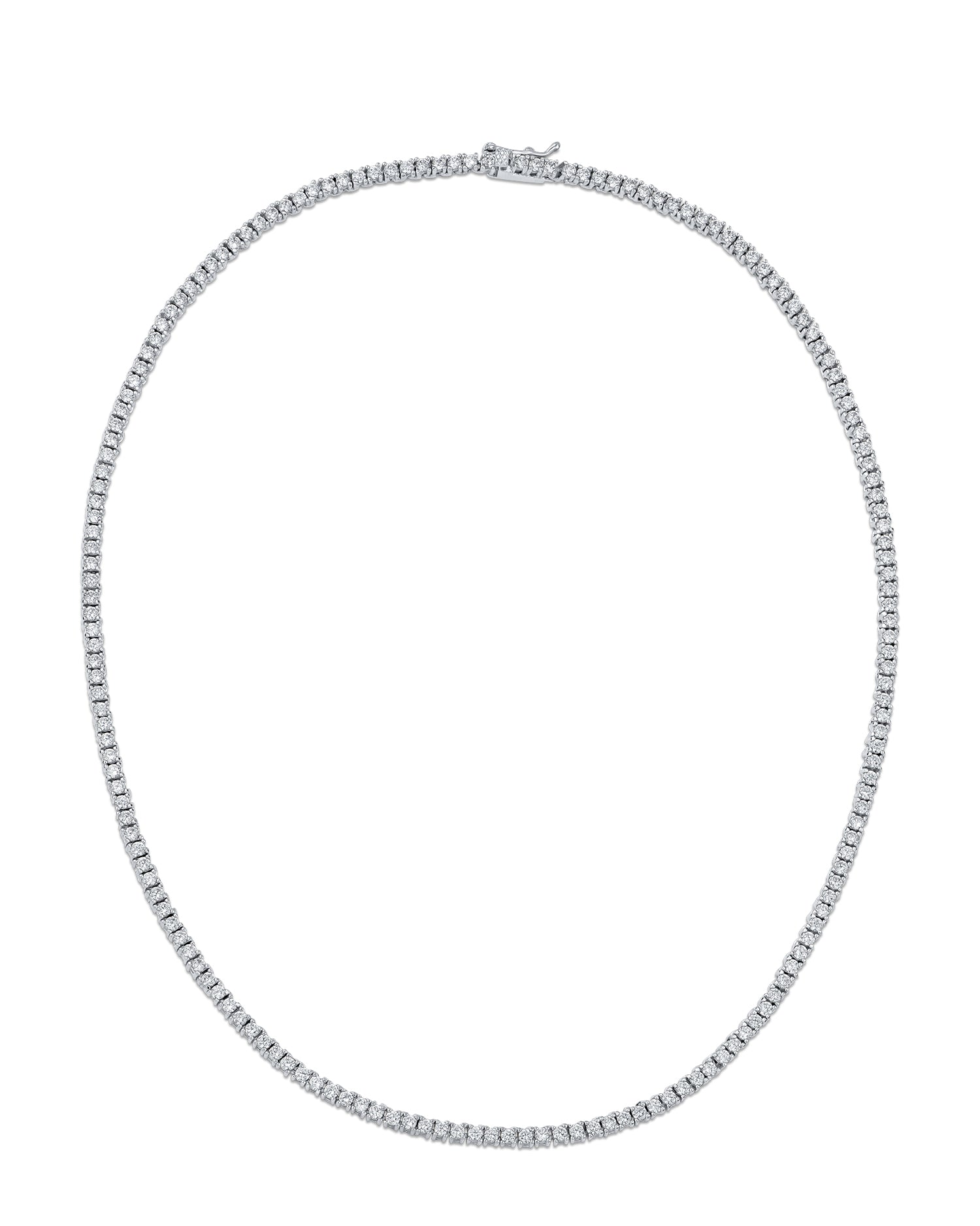 Round Cubic Zirconia Tennis Necklace