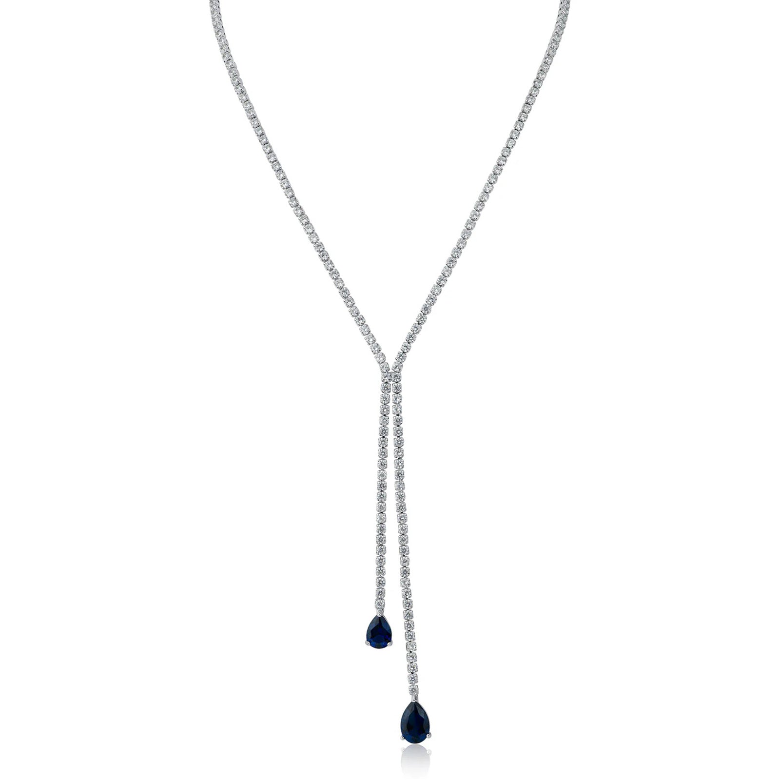 CZ Double Drop Y-Necklace