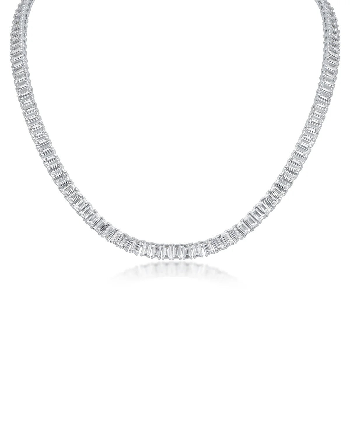 Emerald CZ Tennis Necklace
