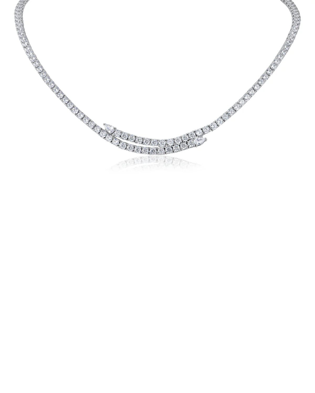 CZ Wrap Tennis Necklace