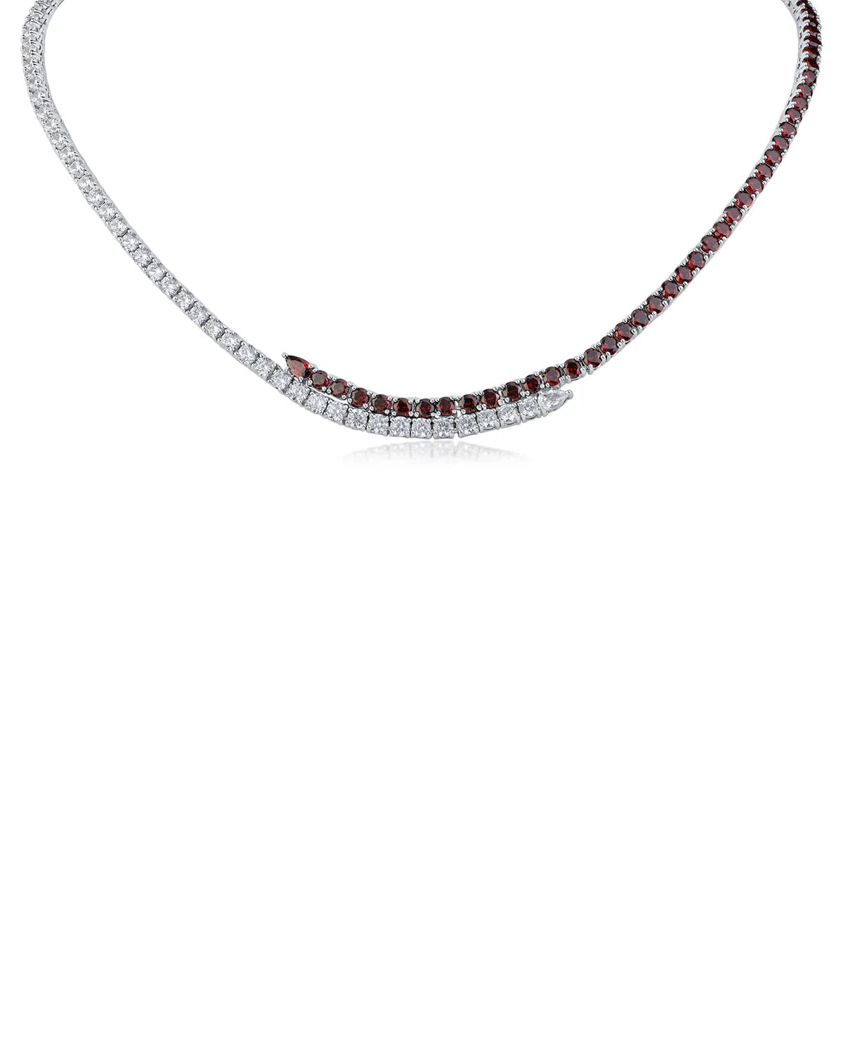CZ Wrap Tennis Necklace