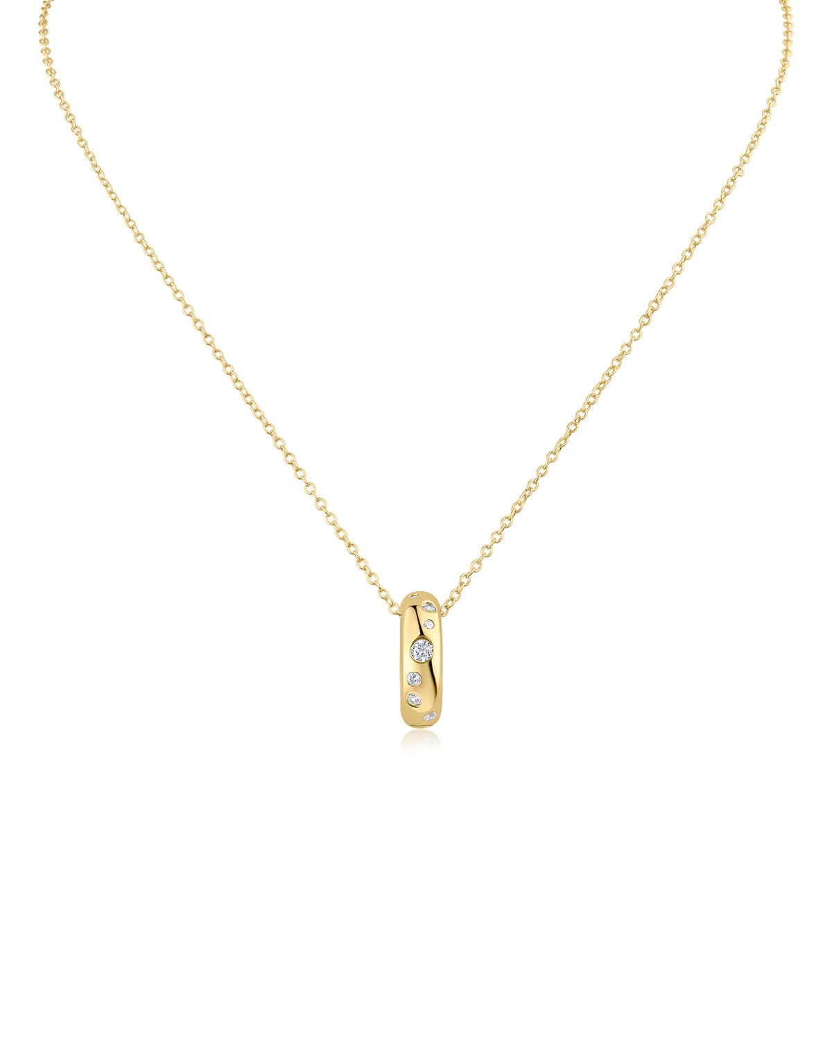 Pavé Ring Pendant Necklace