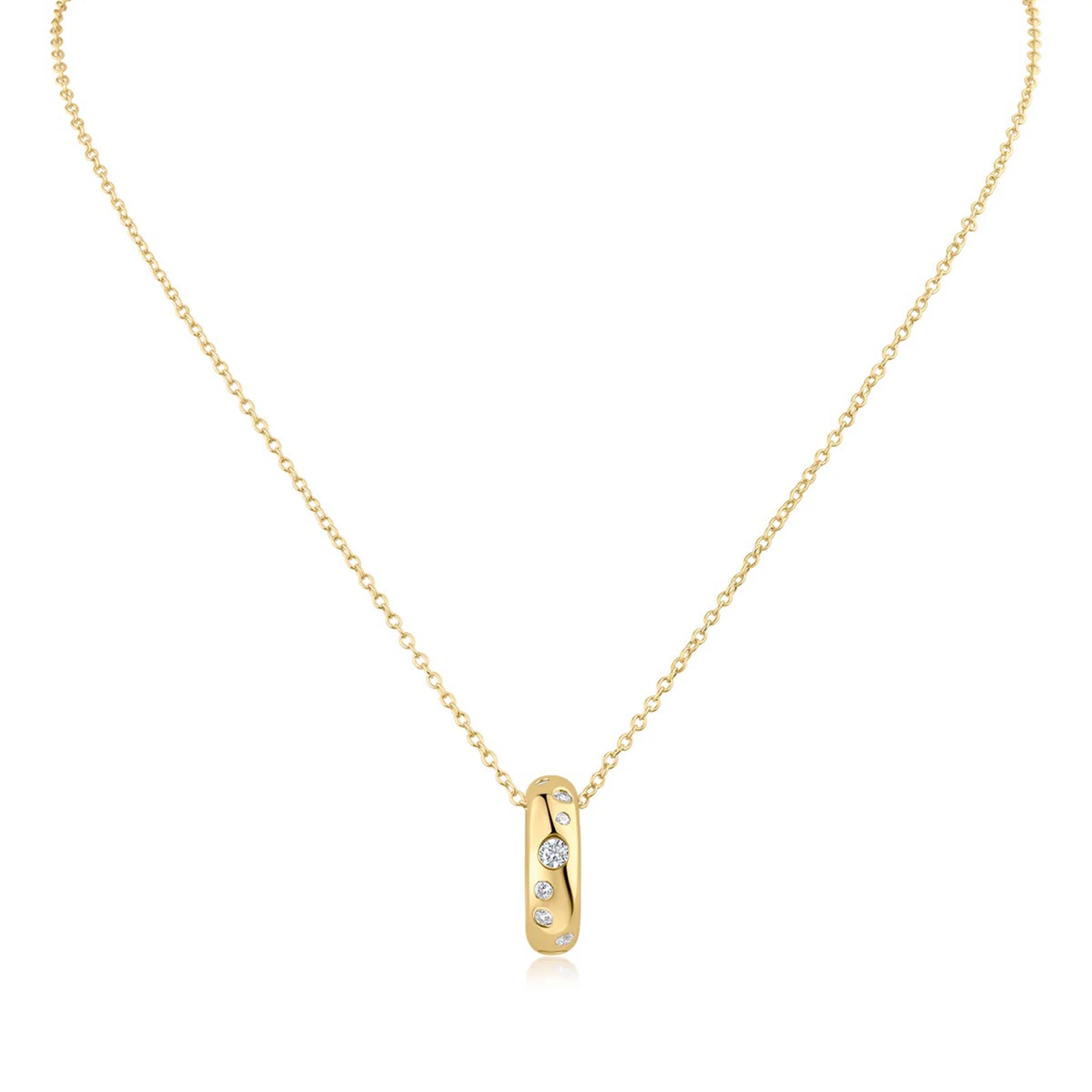 Pavé Ring Pendant Necklace