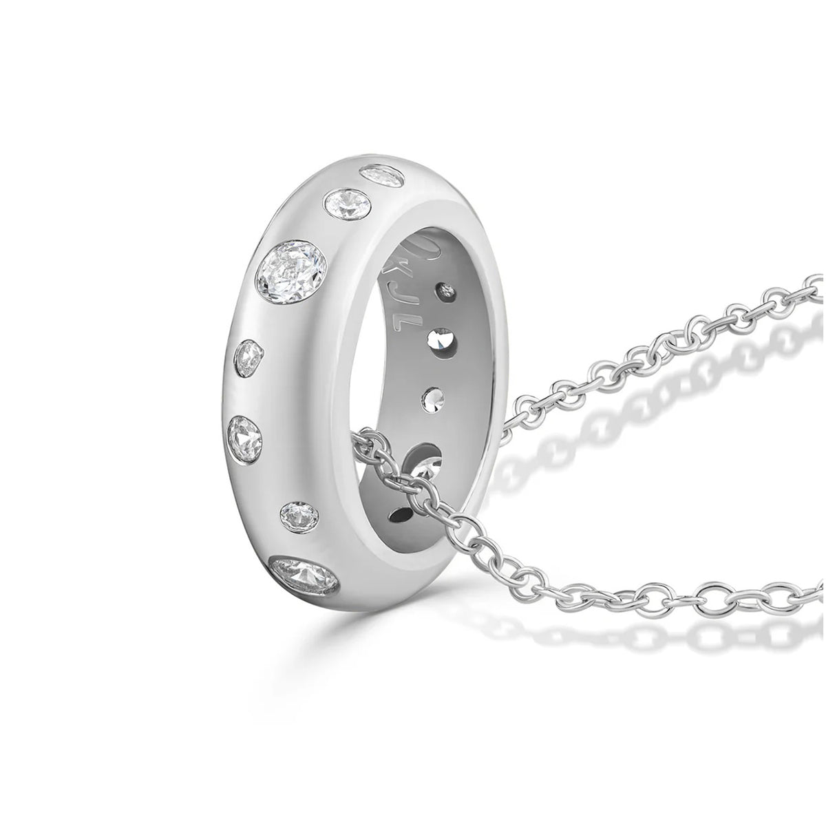 Pavé Ring Pendant Necklace