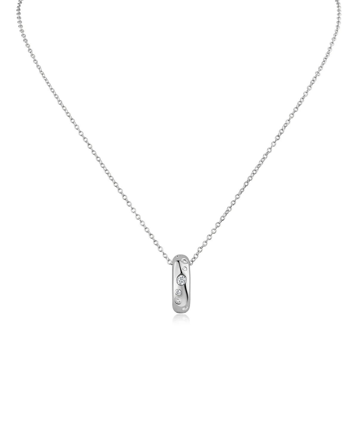 Pavé Ring Pendant Necklace