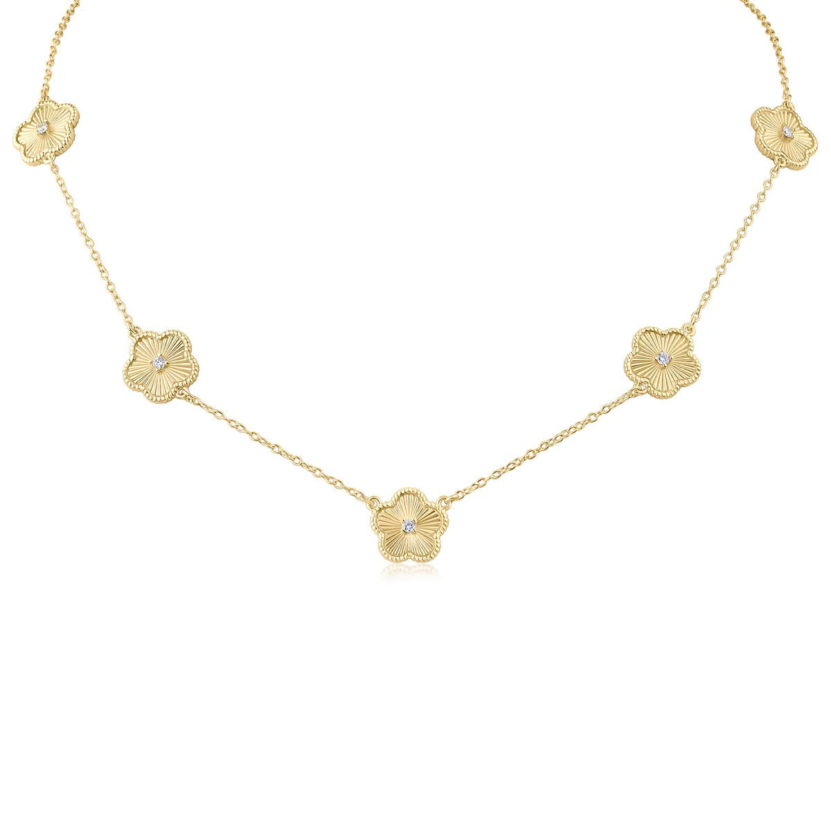 Clover Station Necklace