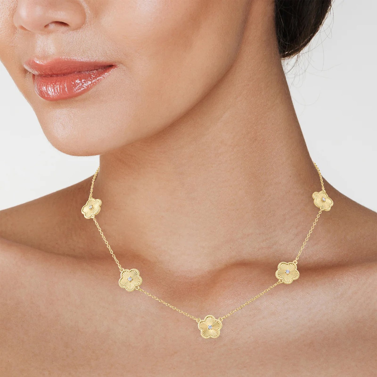 Clover Station Necklace