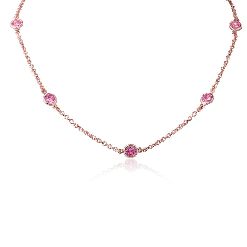 16" Pink Station Necklace