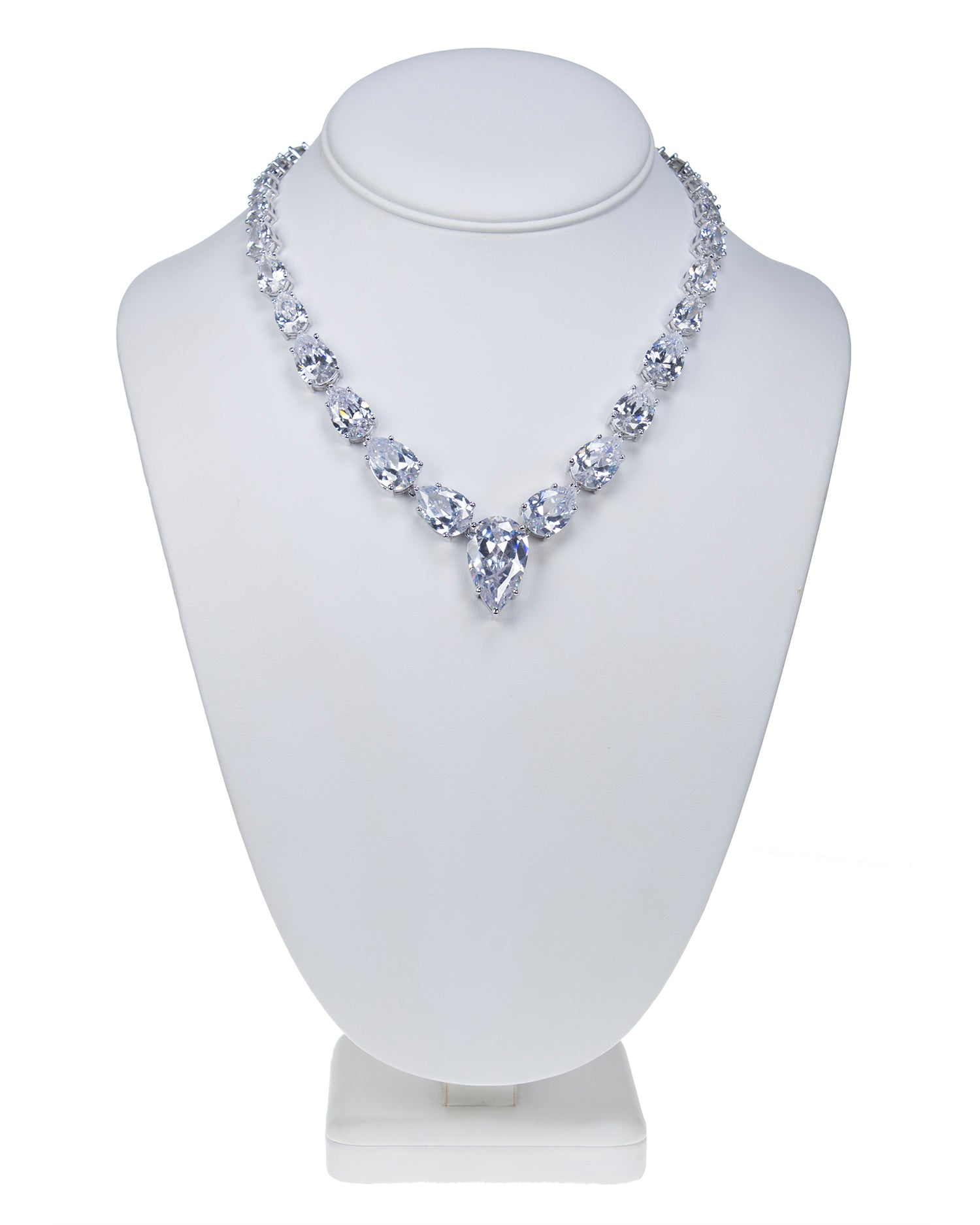 Pear CZ Necklace