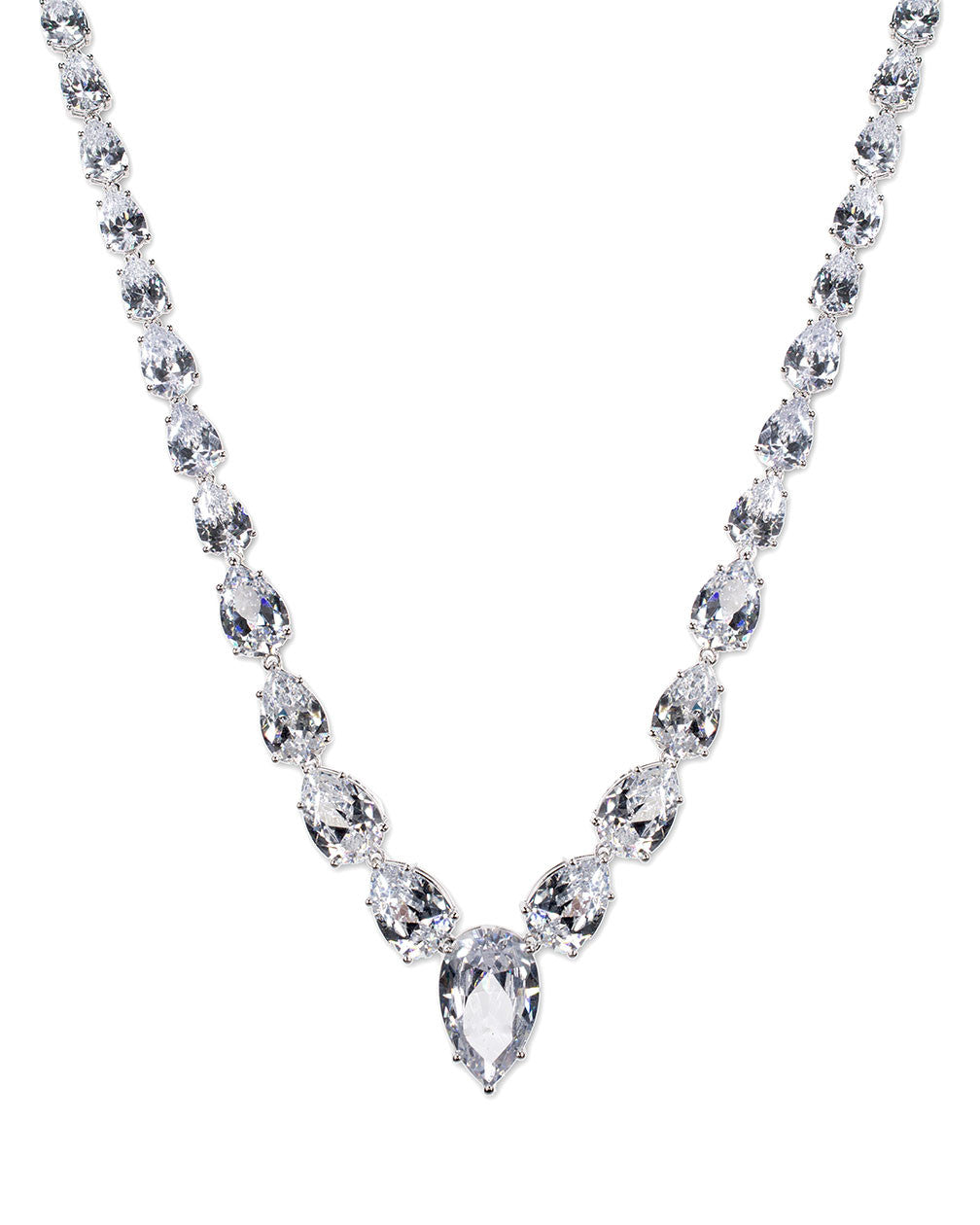 Pear CZ Necklace