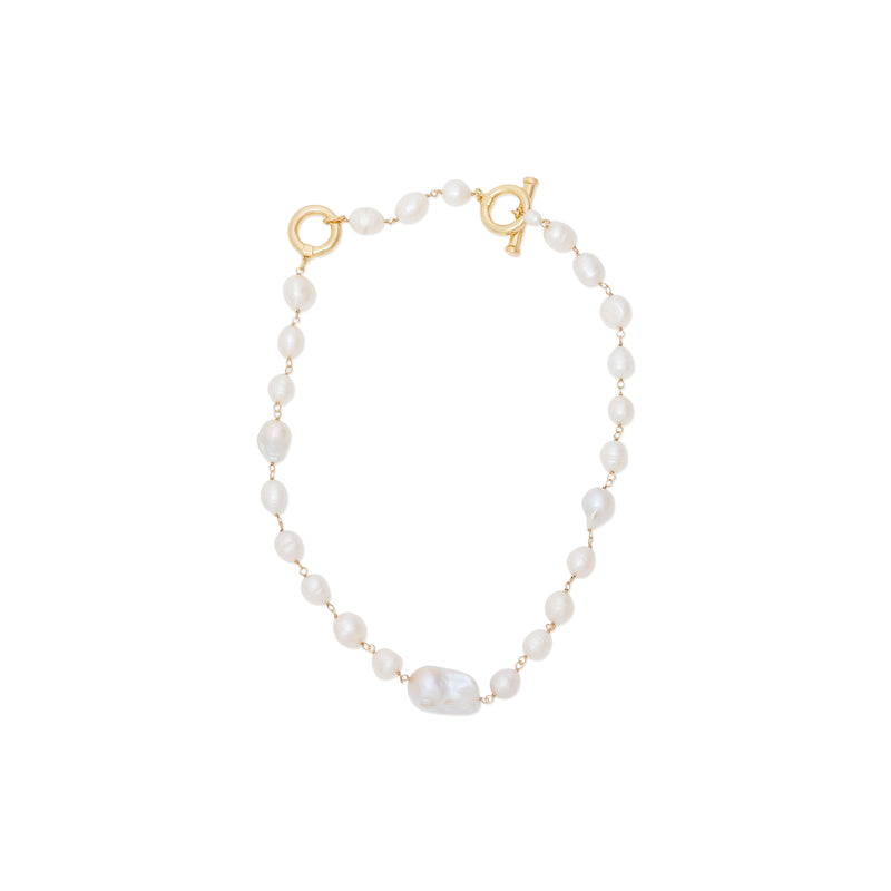Freshwater Pearl & Gold Necklace