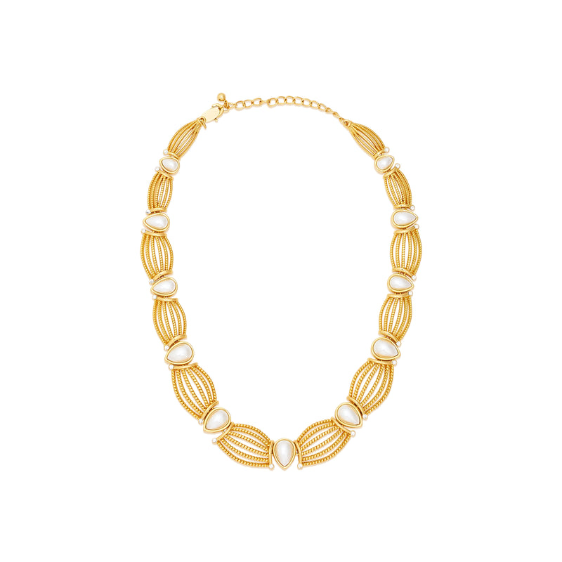 Teardrop Pearl & Gold Necklace