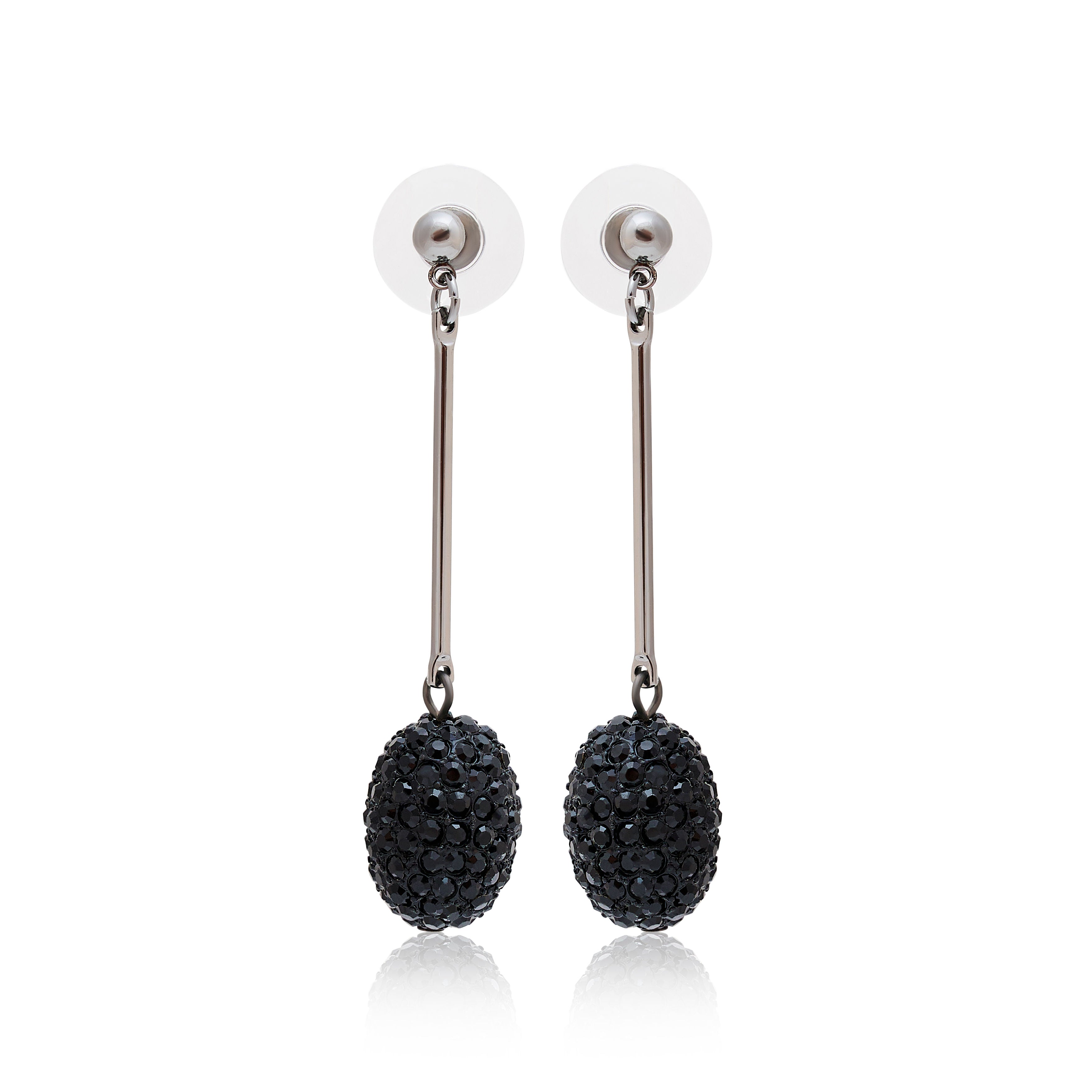 Midnight Pave Drop Earrings