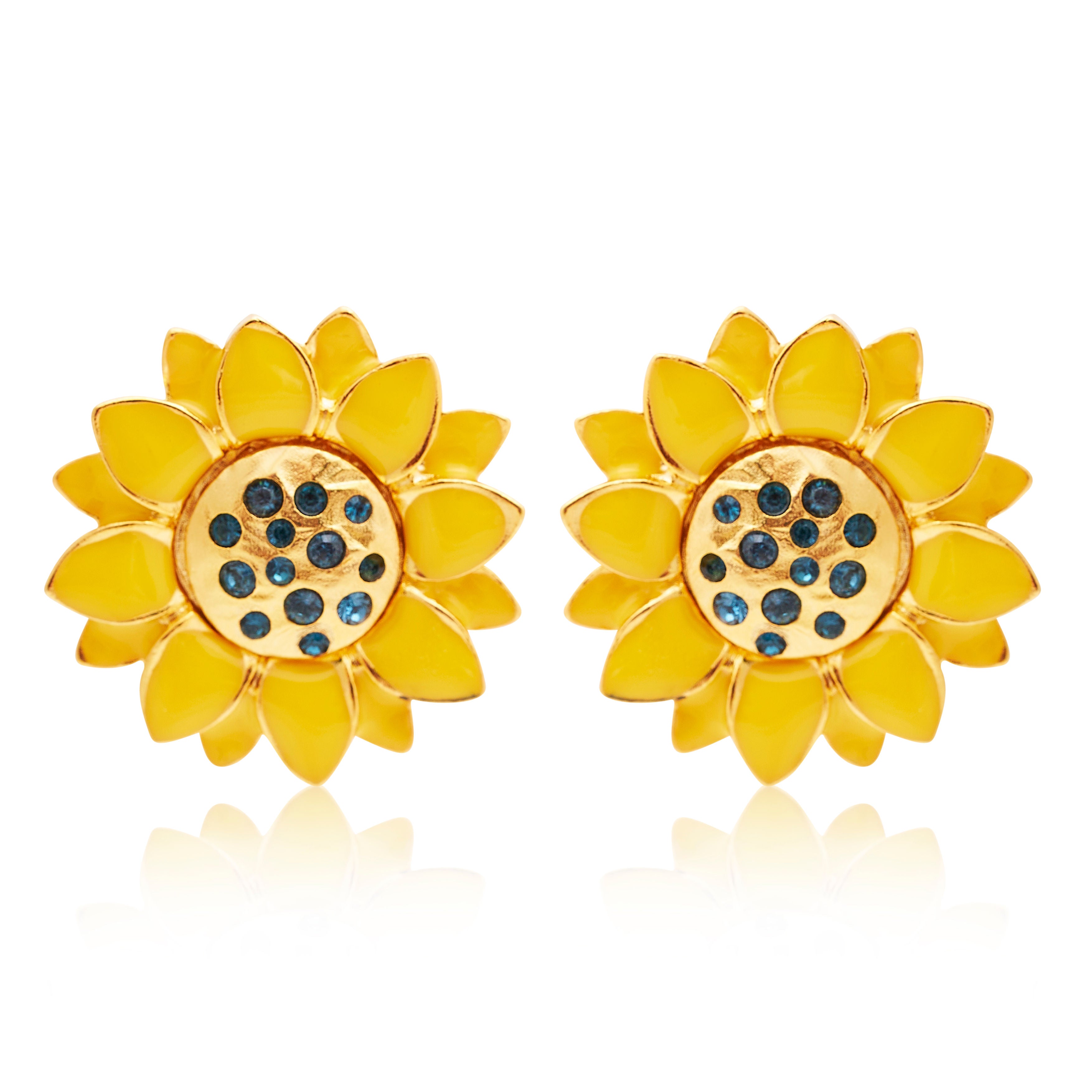 Sunflower Clip-On Earrings