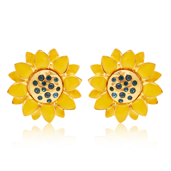 Sunflower Clip-On Earrings