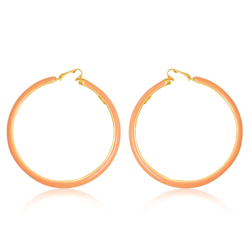 Sunset Glow Clip On Hoop Earrings