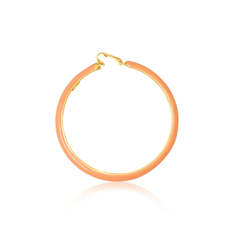 Sunset Glow Clip On Hoop Earrings