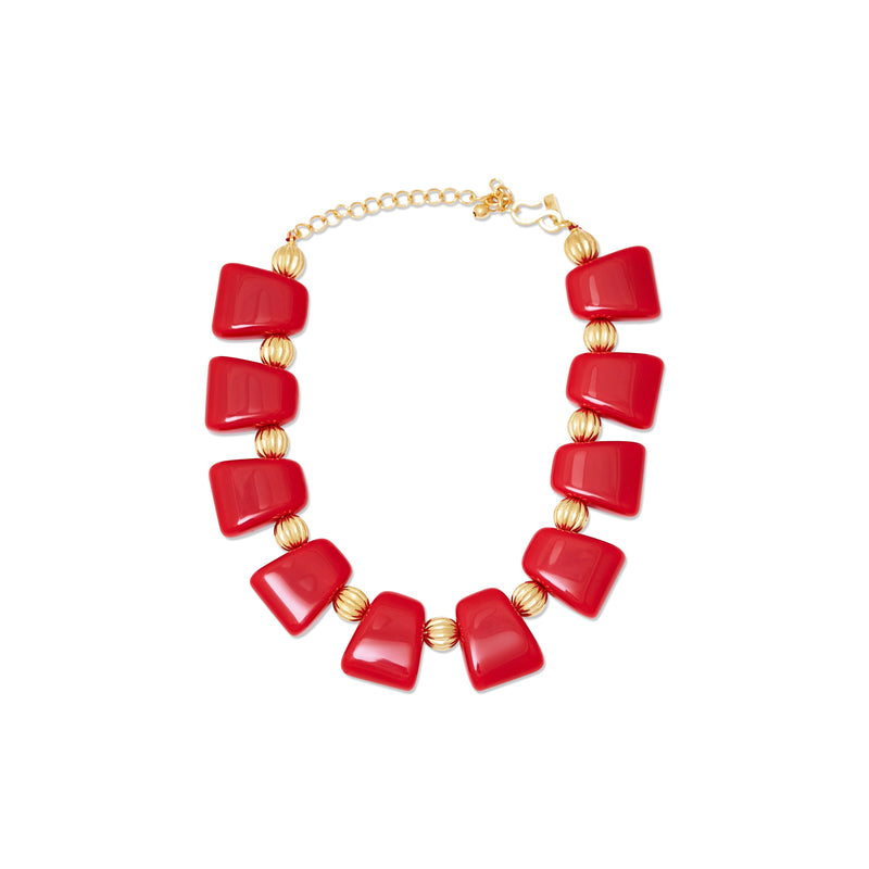 Crimson Cascade Adjustable Necklace