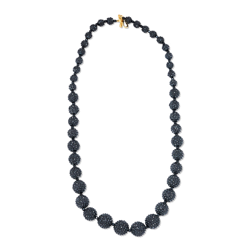 Midnight Majesty Pave Ball Necklace