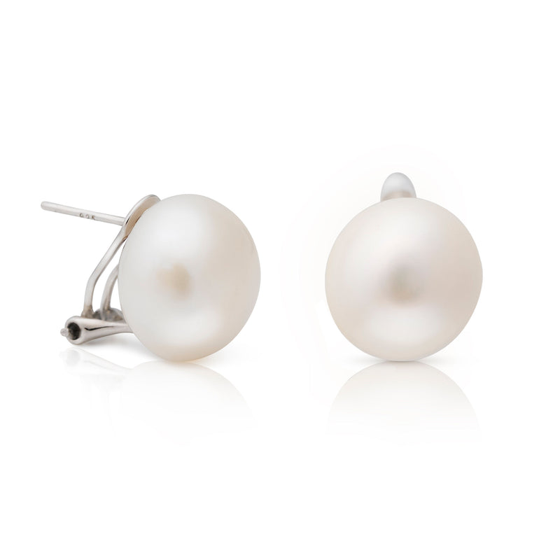 925 Silver & Freshwater Pearl Clutchless Pierced Earring