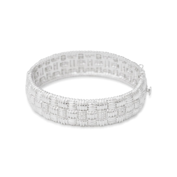 925 Silver and White Topaz Gemstone Bracelet