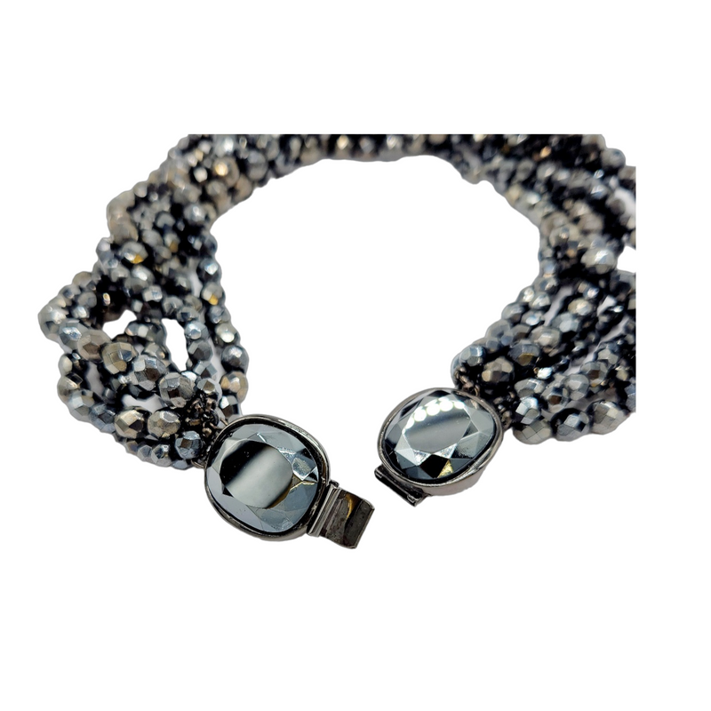 Vintage Hematite Bead Necklace
