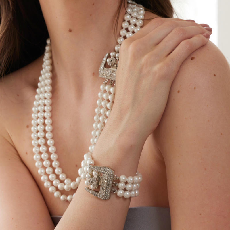 3 Strand Fresh Water Pearl Bracelet & Silver Clasp - Sakata Jewellers